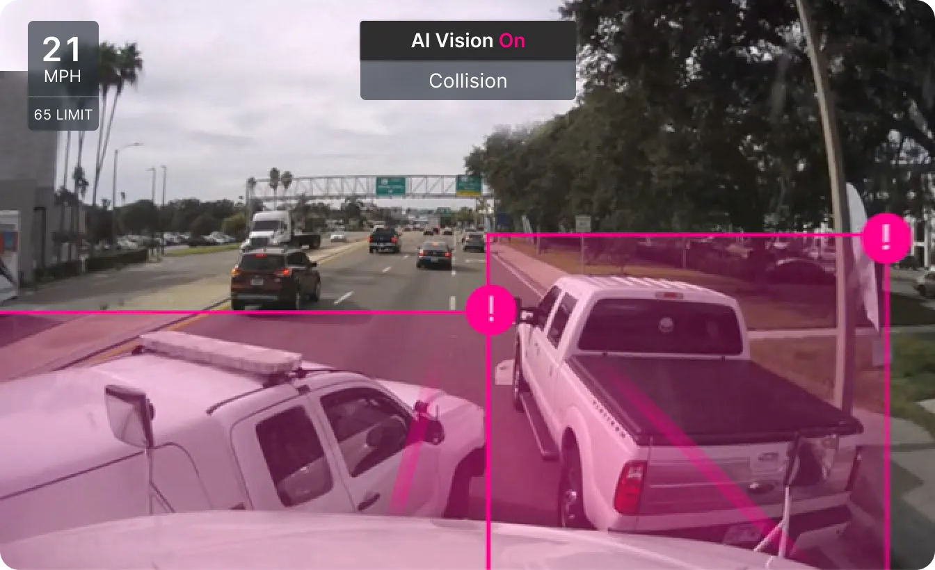 AI-powered dash camera collision detection